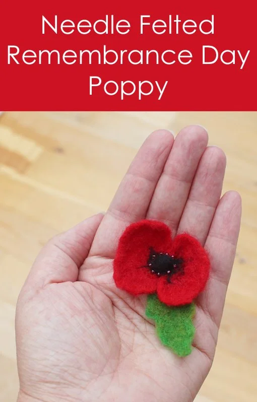 NEEDLE FELTING – POPPY PIN (family) age 6+ must be accompanied by an adult