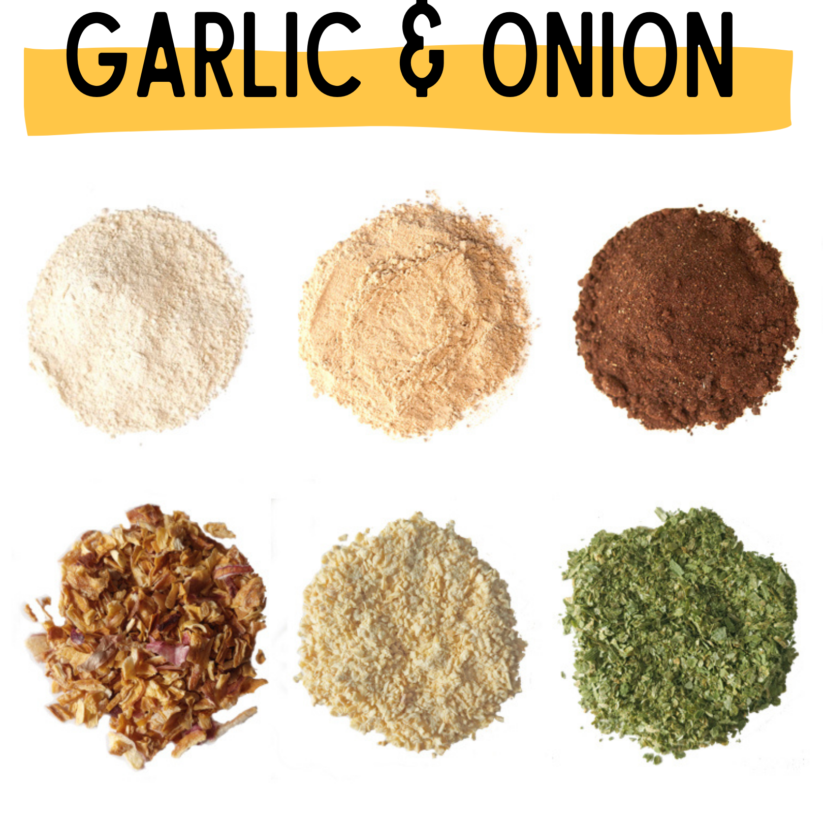Pure garlic and onion powders