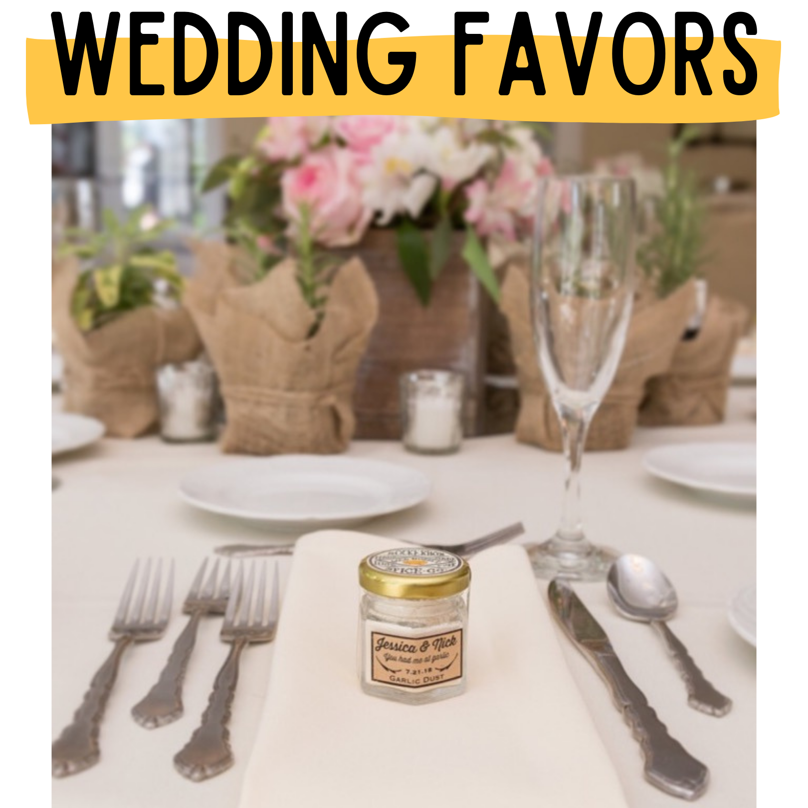 Custom wedding favors