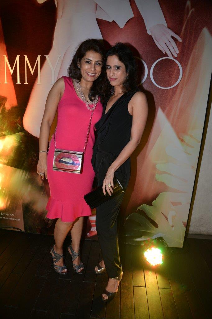 Deepika Gehani and Dilshad Khambatta carrying Jimmy Choo Sweetie & wearing Jimmy Choo Linda