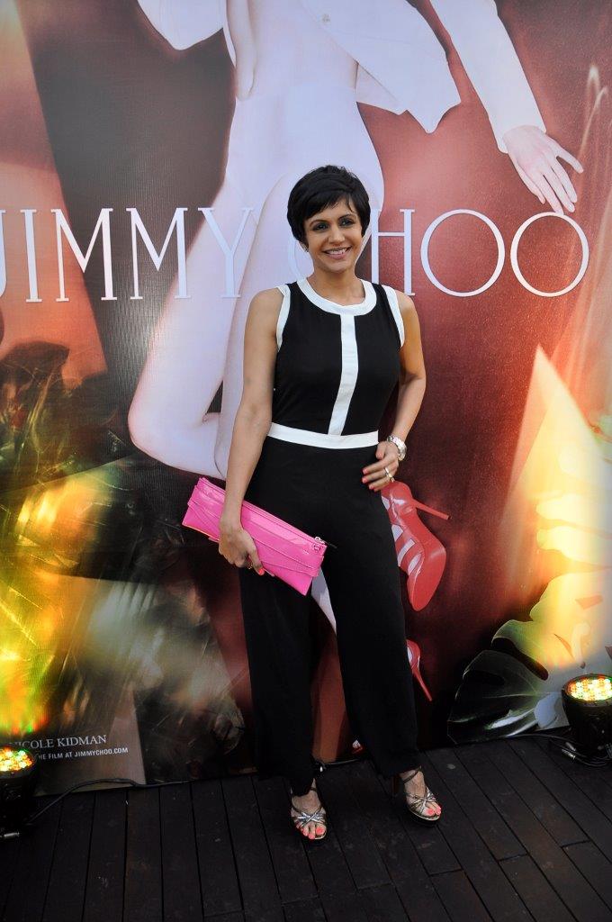 Mandira Bedi wearing Jimmy Choo shoes