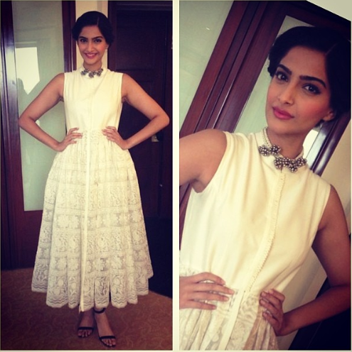 Sonam Kapoor in Vasavi Daga Shah and Suhani Pittie