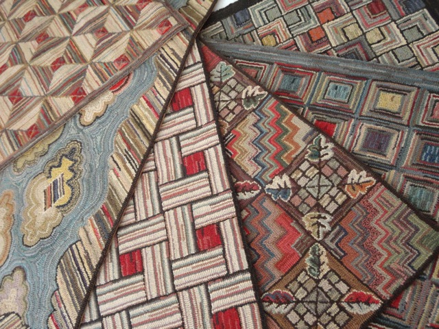 Inspired by the strong graphics of the vibrant geometric designs of American rugs that were created in the 17th Century