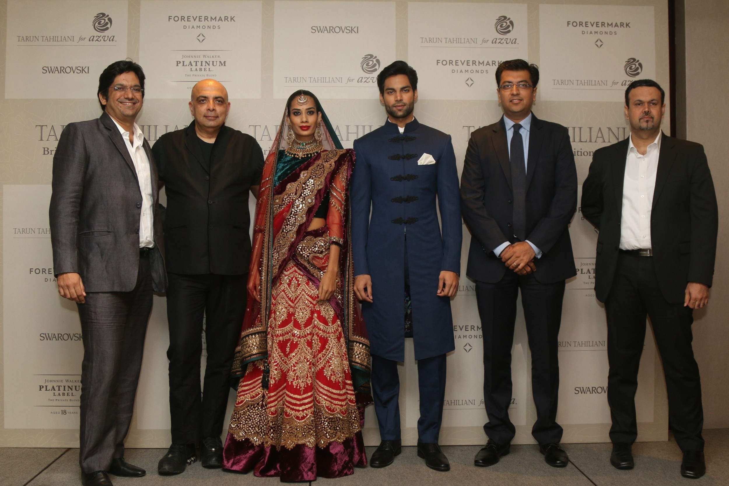 Vipin Sharma, DIrector Jewlery WGC, Tarun Tahiliani,Collection, Sachin Jain, MD Forevermark India, Bhavesh Somaia, Mrktng and Innovation Director,Diageo India