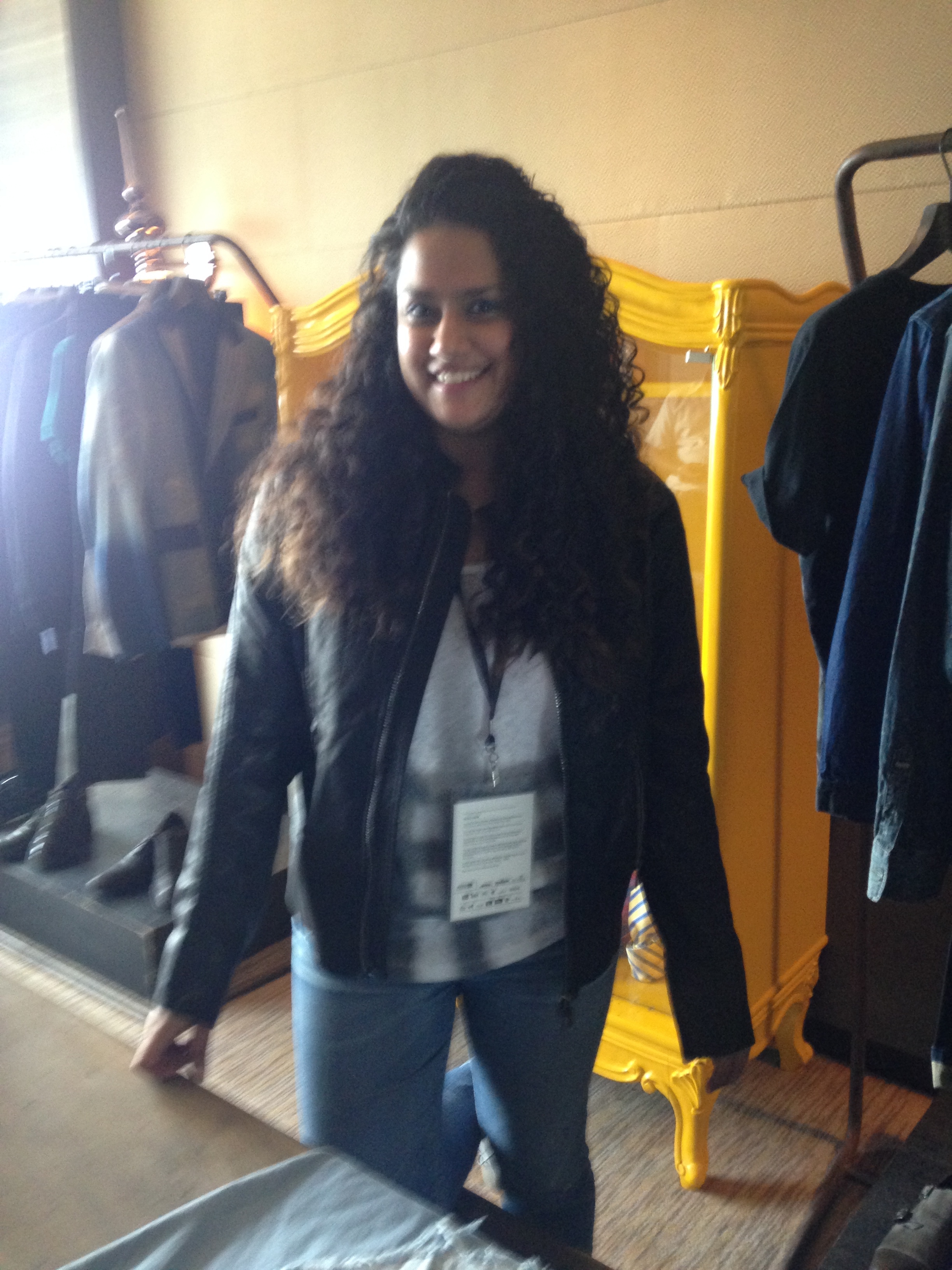 Loved the men's jacket; just had to try it on...