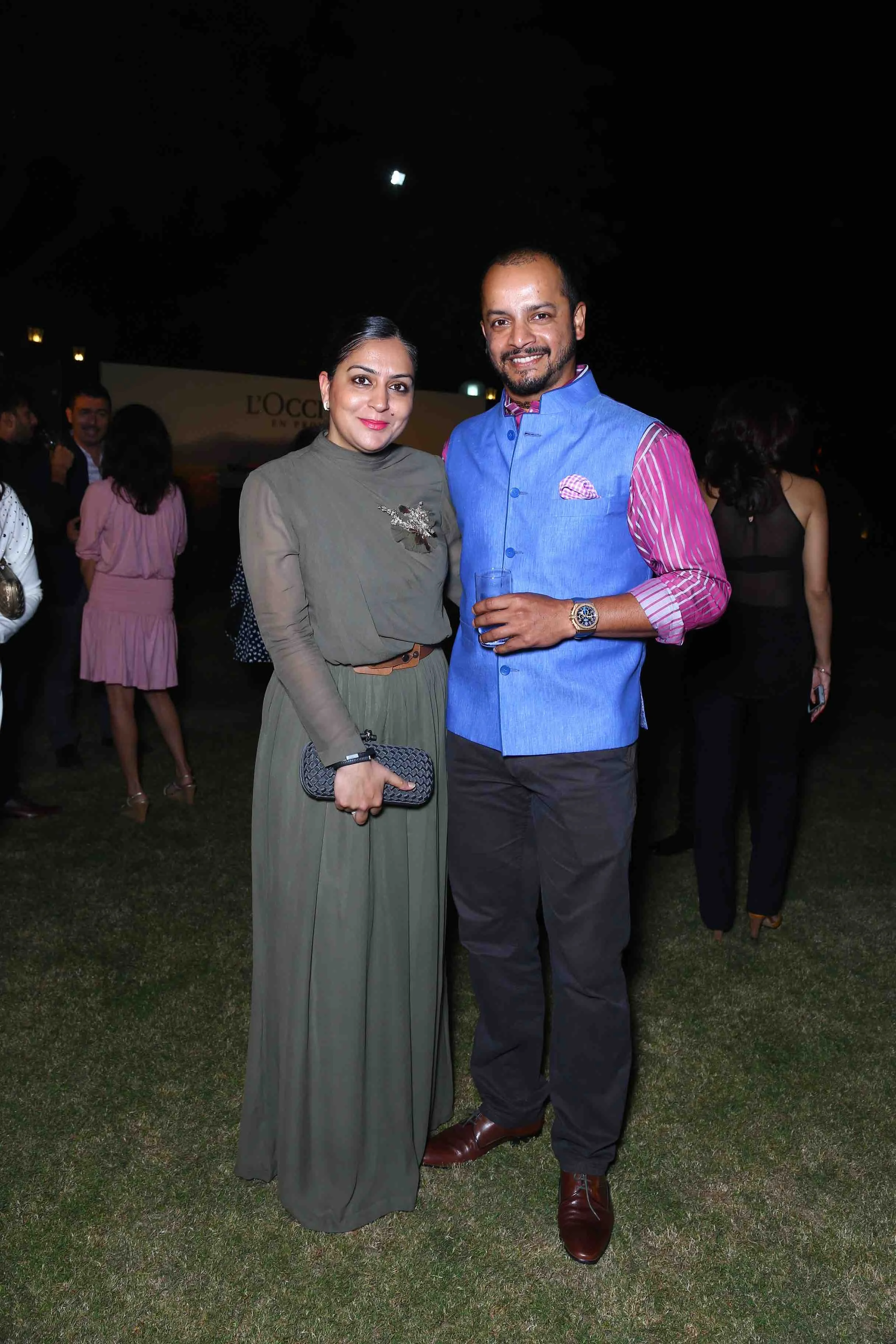 Murli Kartik with his wife Shweta Kartik