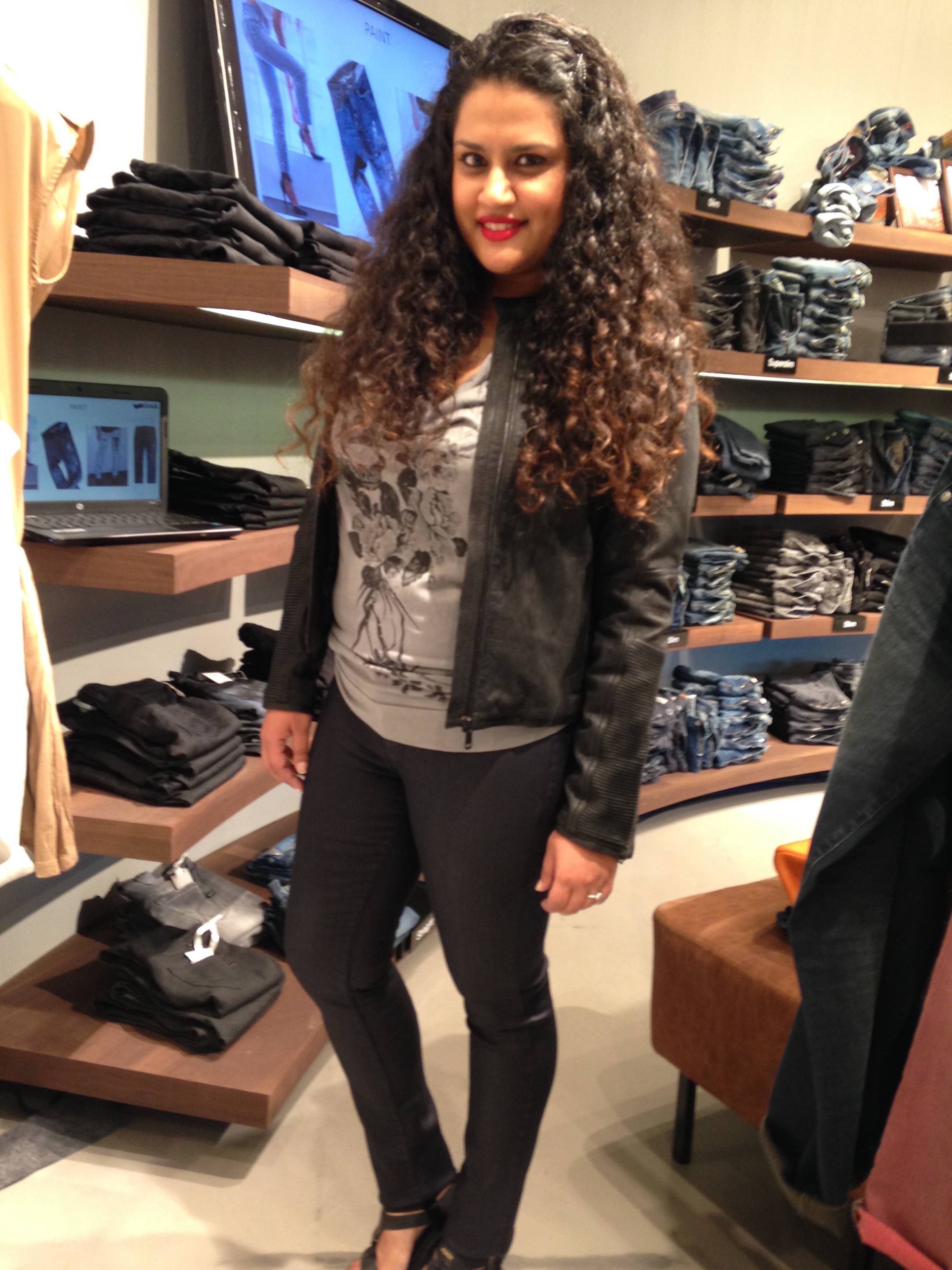 Tank Top, Jacket and Jeans all from GAS. Shoes - Fendi