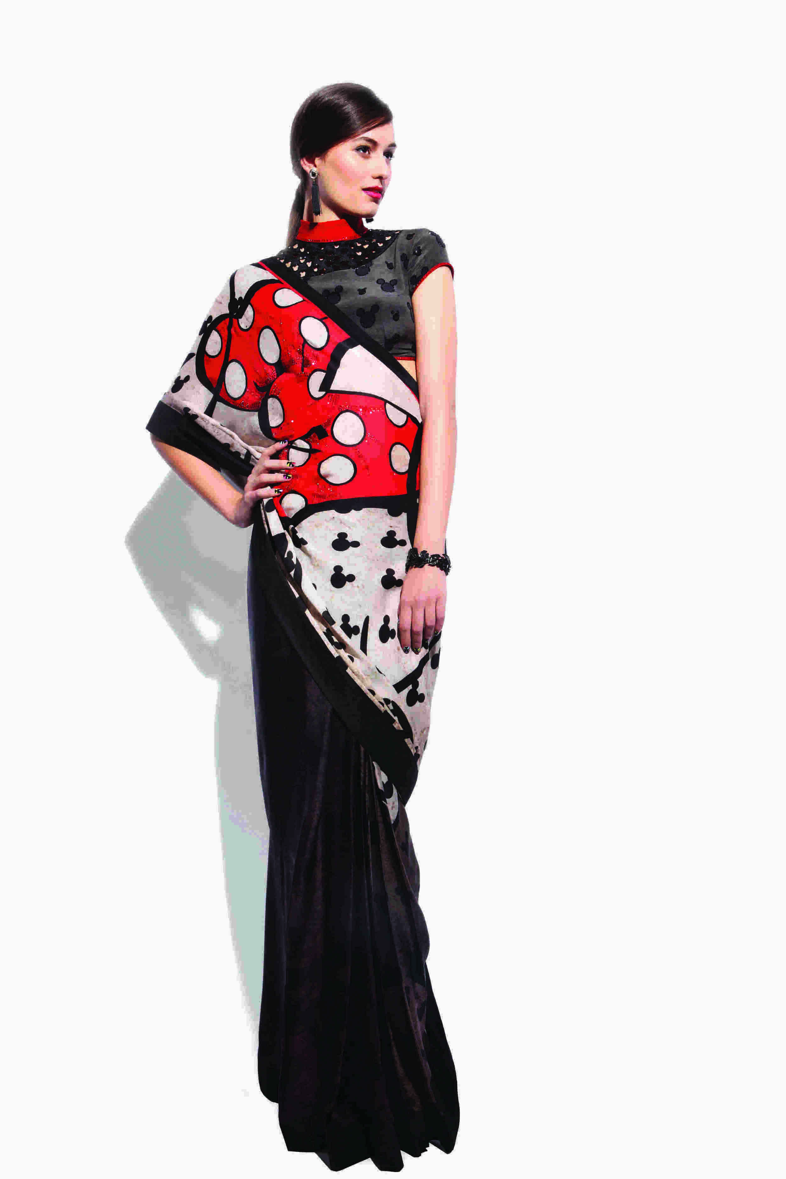 Disney Monopop by Satya Paul Minnie Mouse Bow Saree