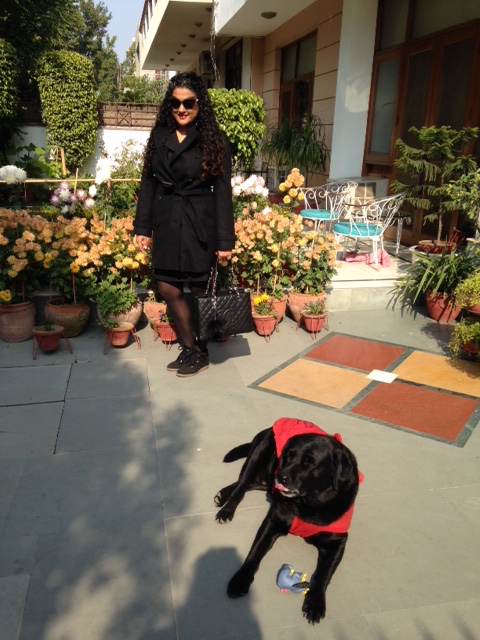 Dress & Jacket: Burberry, Bag: Chanel, Bug: Fendi, Stockings: Marks & Spencer, Shoes: Isabel Marant, Lipstick & Sunglasses: Dior