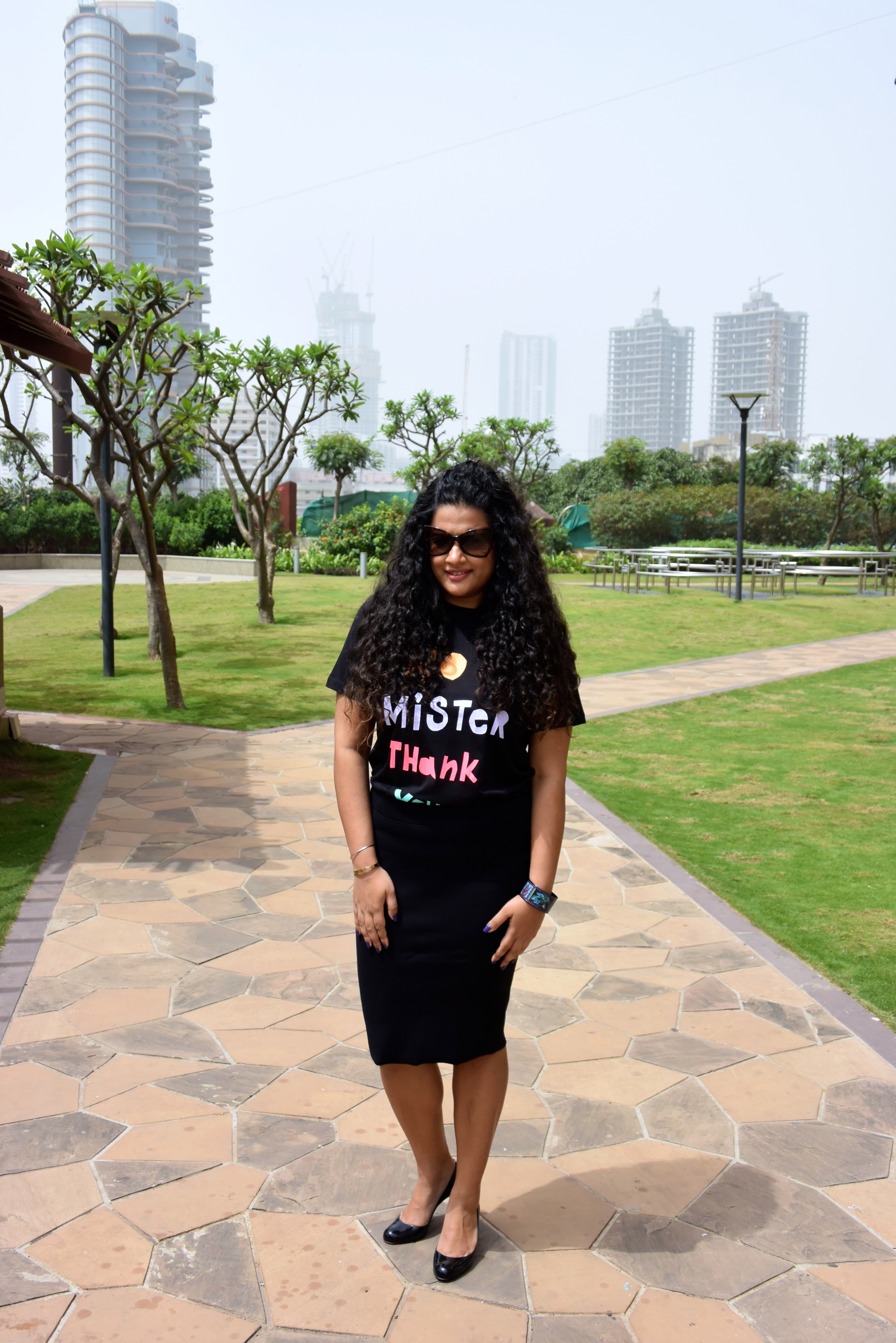 P.A.R.O.S.H. Skirt, Sonia by Sonia Rykiel T-Shirt, Louis Vuitton Bag, Christian Louboutin Pumps, Tom Ford Sunglasses and an Hermes Cuff
