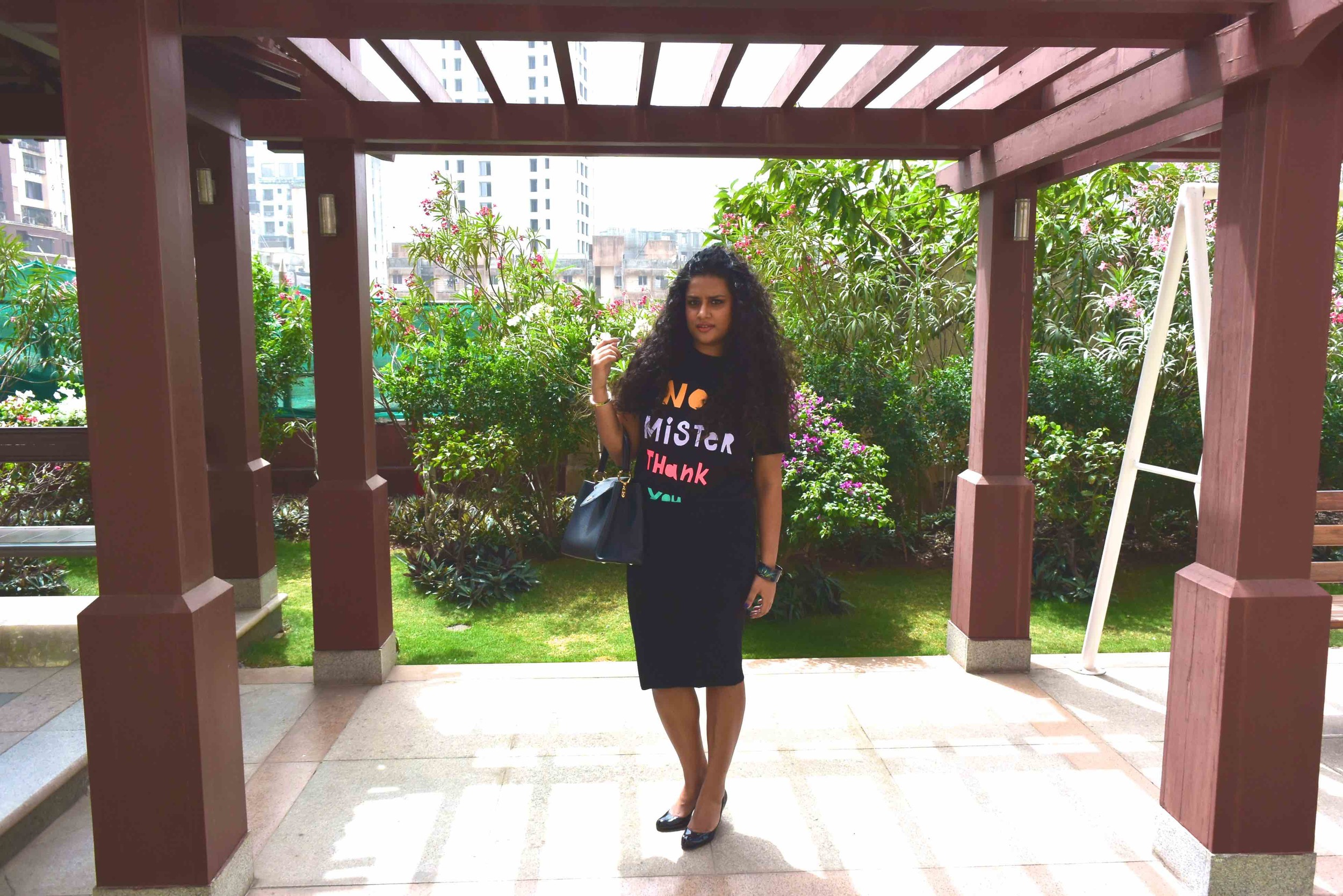 P.A.R.O.S.H. Skirt, Sonia by Sonia Rykiel T-Shirt, Louis Vuitton Bag, Christian Louboutin Pumps, Tom Ford Sunglasses and an Hermes Cuff