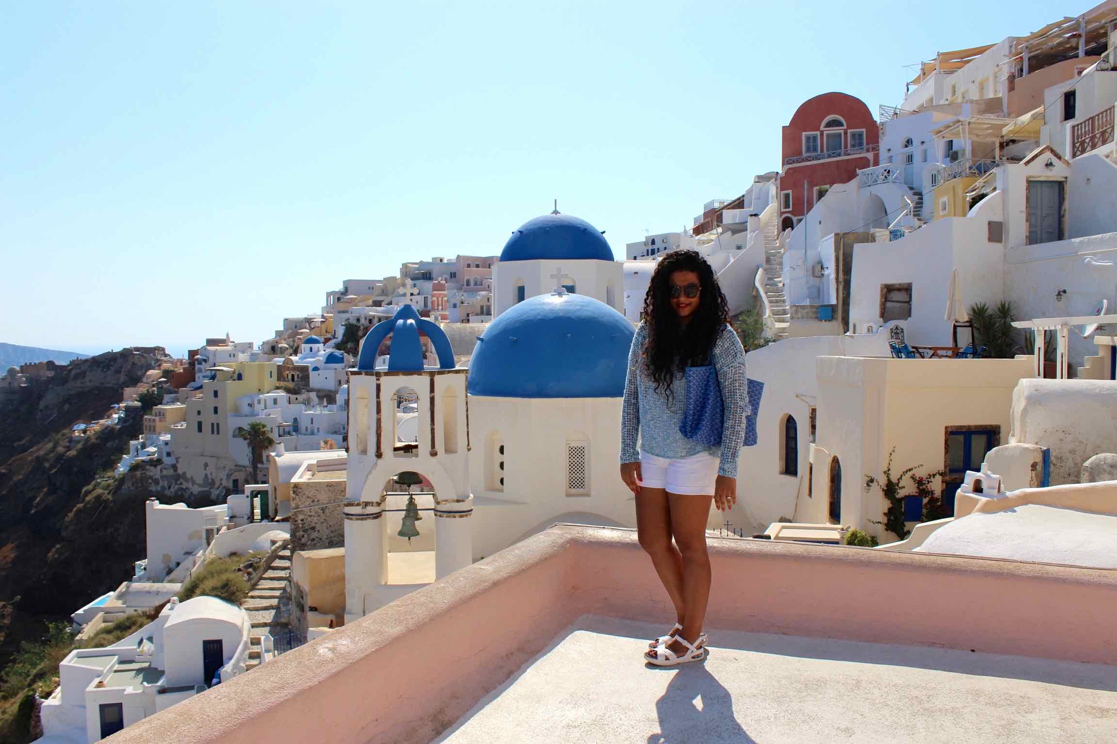 Top: Theory, Tank: Armani Exchange: Scarf worn as Turban: Hermes, Sandals: Marc by Marc Jacobs, Tote: Goyard, Sunglasses: Gucci, Shorts: AG Jeans