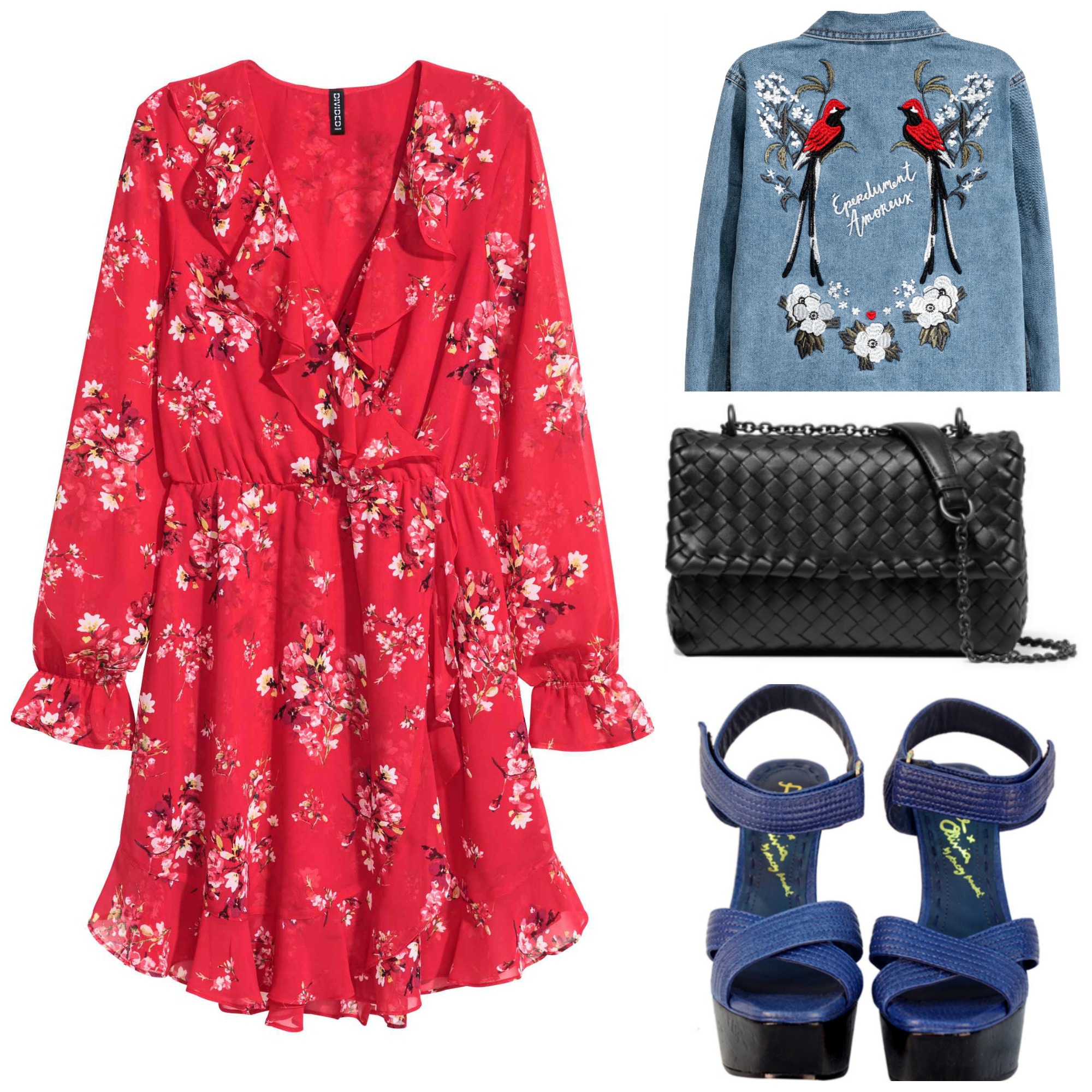 Dress and Jacket: H&M, Bag: Bottega Veneta (Net-A-Porter), Sandals: Alice + Olivia (RockNShop)