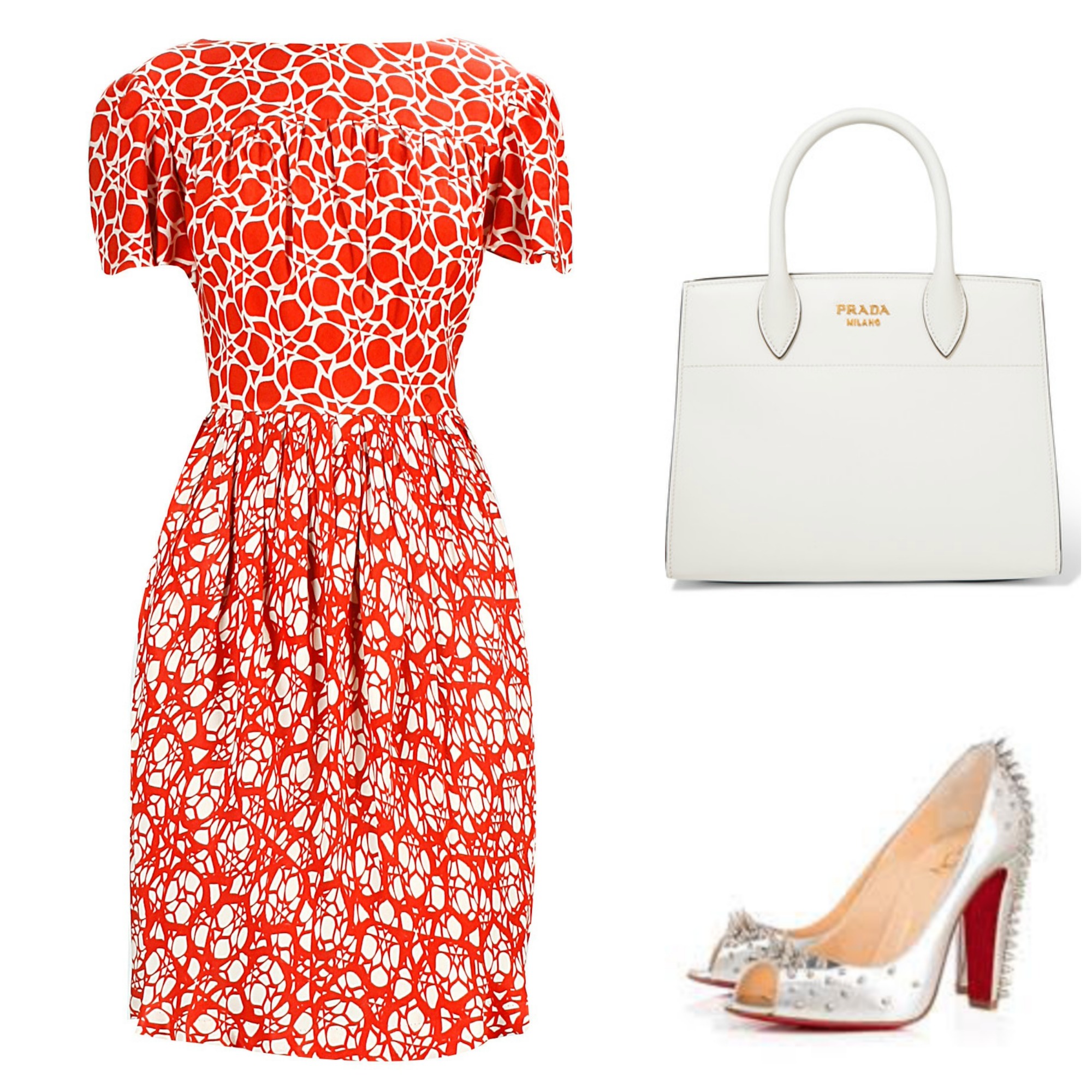 Dress: Ashish N Soni; Bag: Prada (Net-A-Porter), Shoes: Louboutin