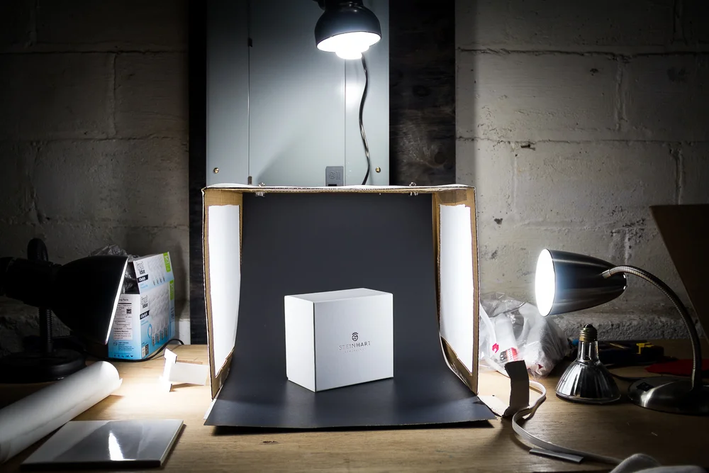 use top light for diy light box photography