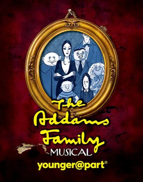 The Addams Family musical portrait in frame