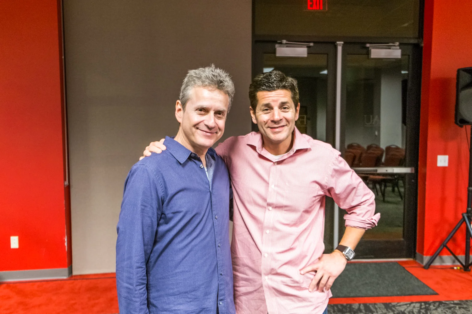 Jewish- American comedian Scott Blakeman and Muslim-American comedian Dean Obeidallah.