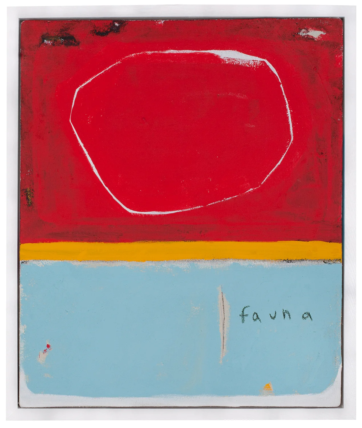 fauna 25.75" x 21.75" x 2.25" industrial paint, acrylic, oil stick on canvas 2015