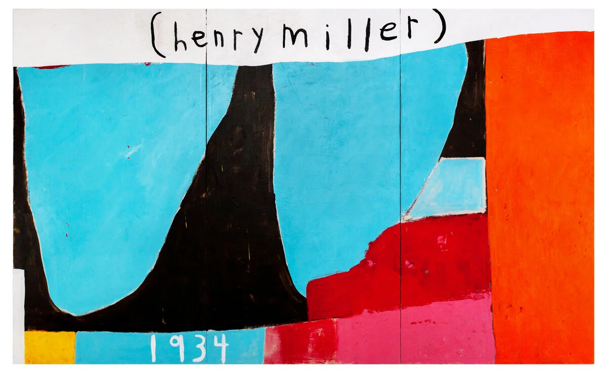  henry miller  56” x 90” (triptych)  mixed media on canvas  2019   