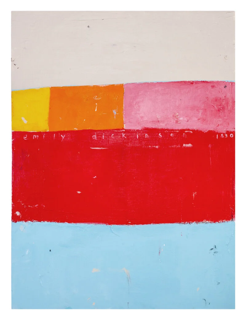  Emily Dickinson 1830  34” x 24”  mixed media on canvas  2019   