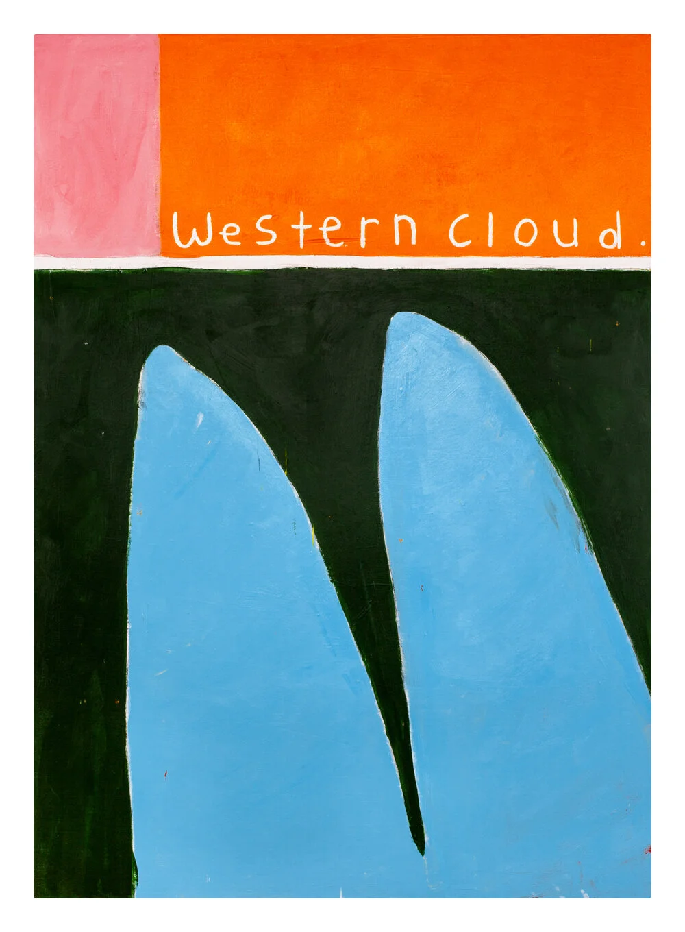  western cloud.  56” x 40”  mixed media on canvas  2019   