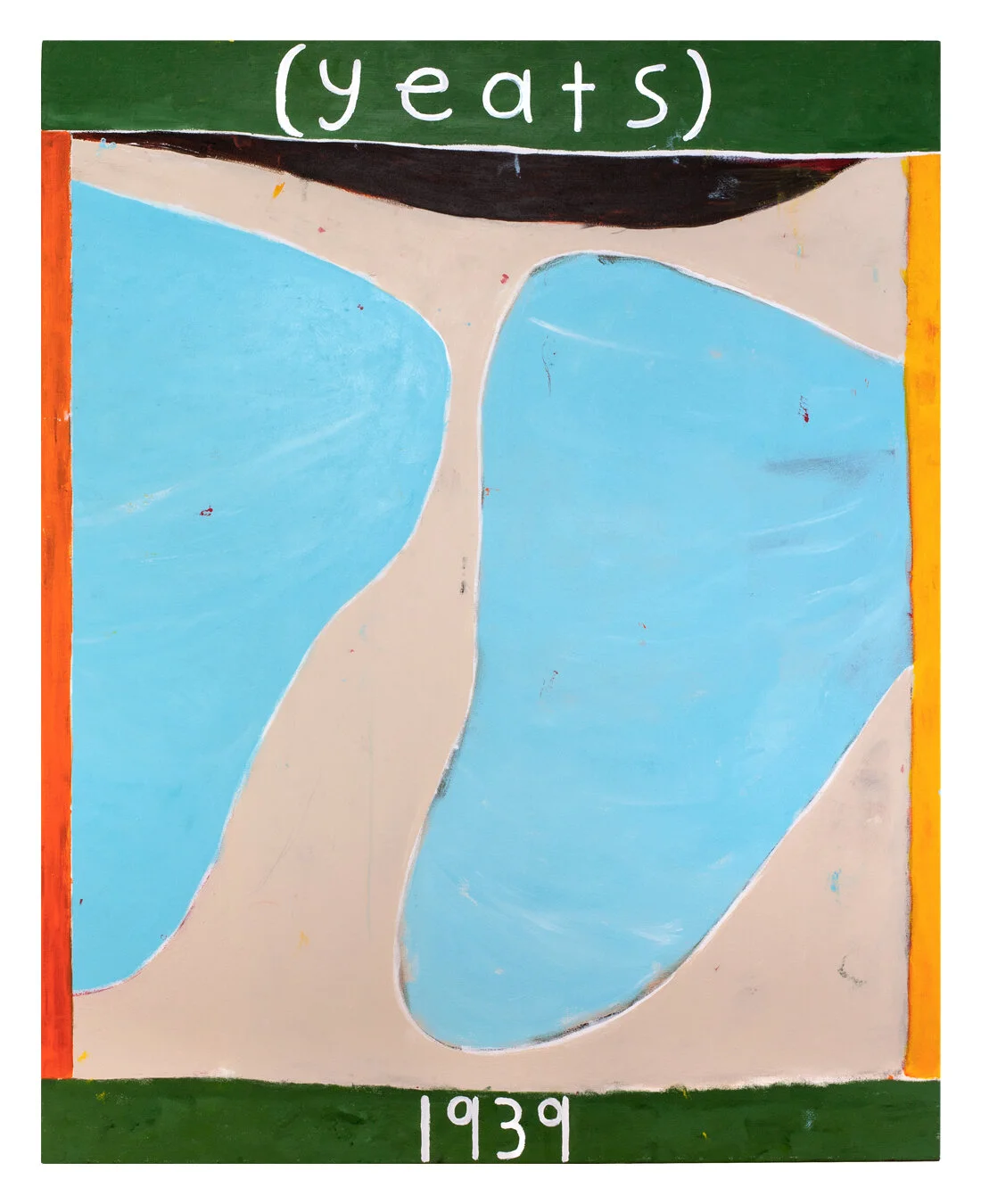  Yeats 1939  60” x 48”  mixed media on canvas  2020   