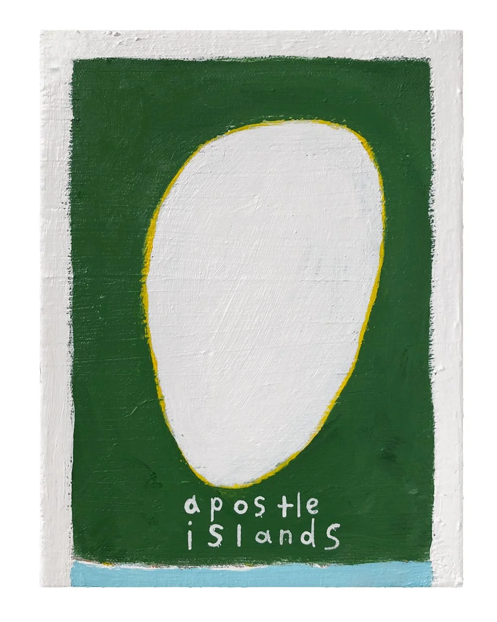  apostle islands  8” x 6”  gesso, pastel ground, acrylic on canvas  2020 