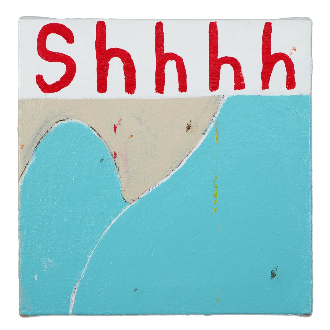  shhhh  8” x 8”  acrylic on canvas  2021 