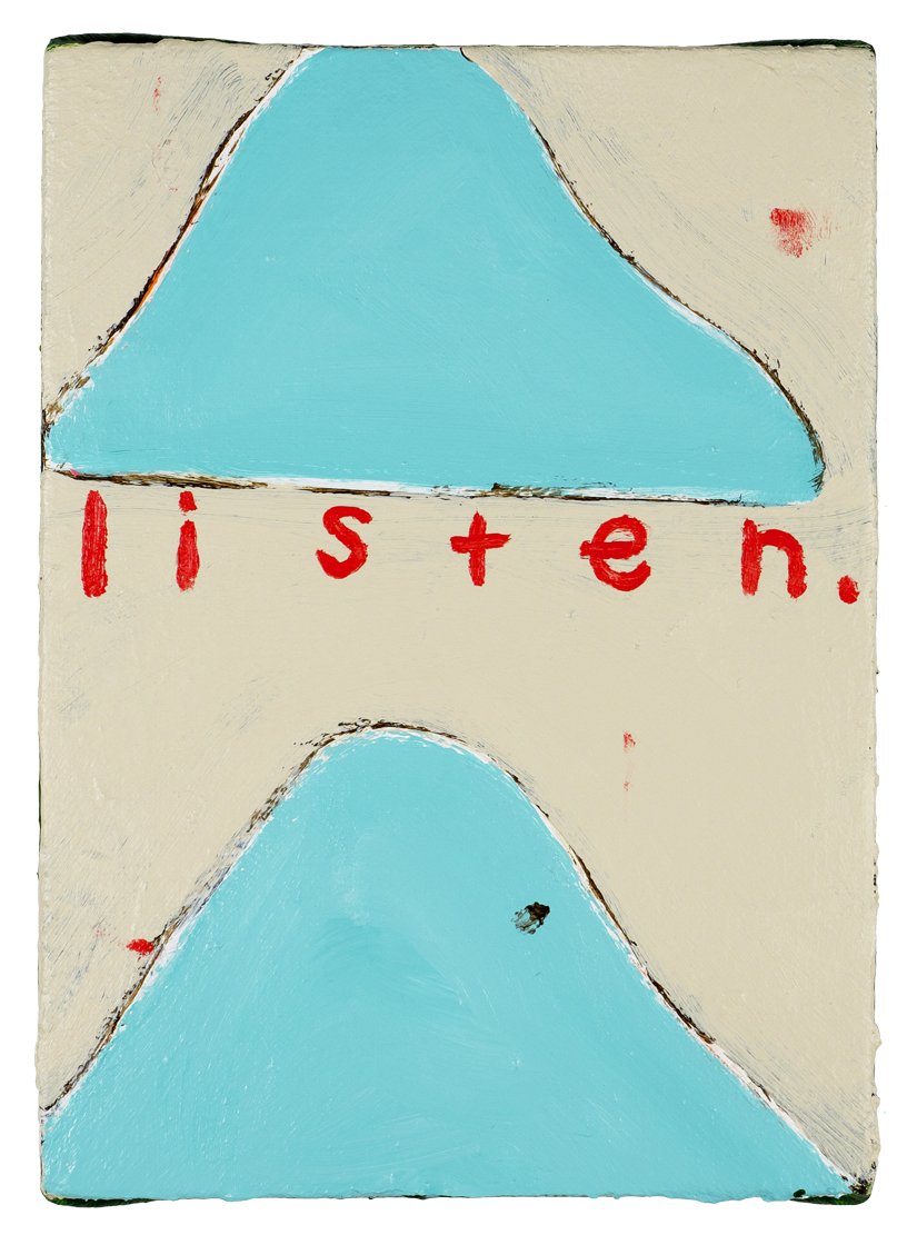  listen  7” x 5”  acrylic on canvas  2021 