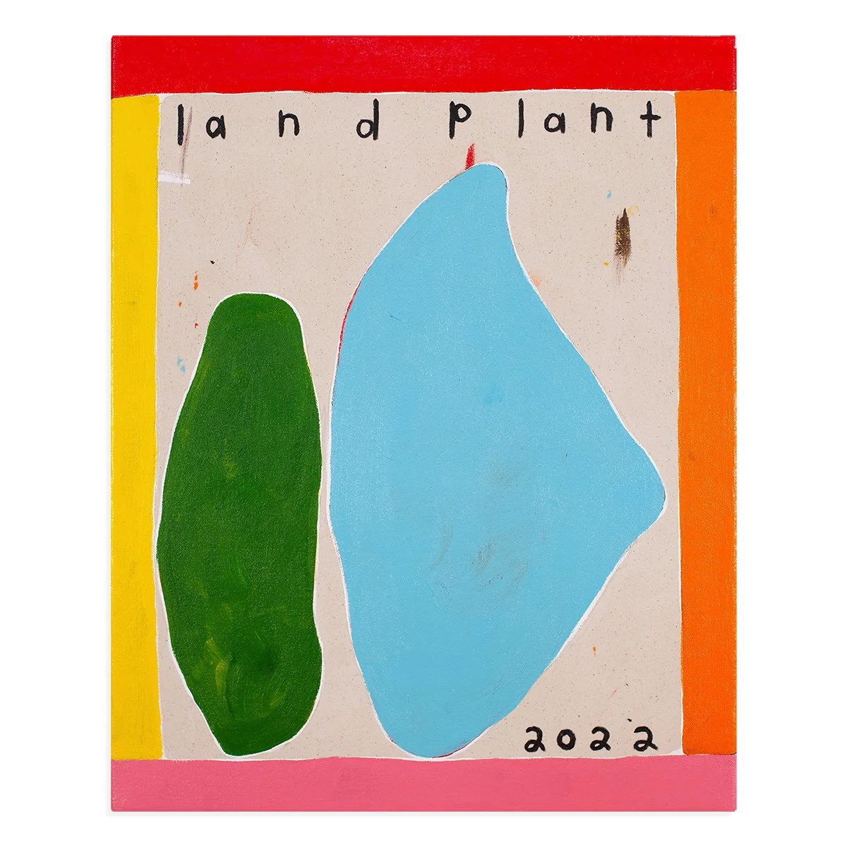  land plant  20” x 16”  acrylic and gel medium on raw canvas  2022 