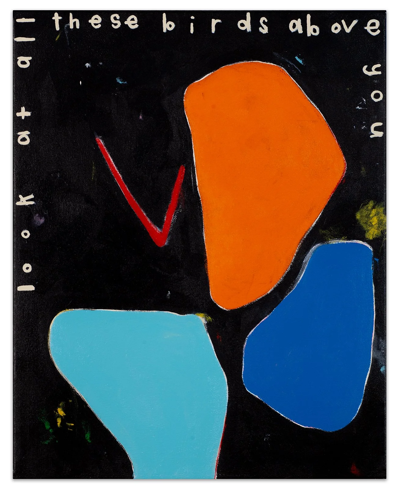  these birds above  20” x 16”  acrylic on canvas  2023 