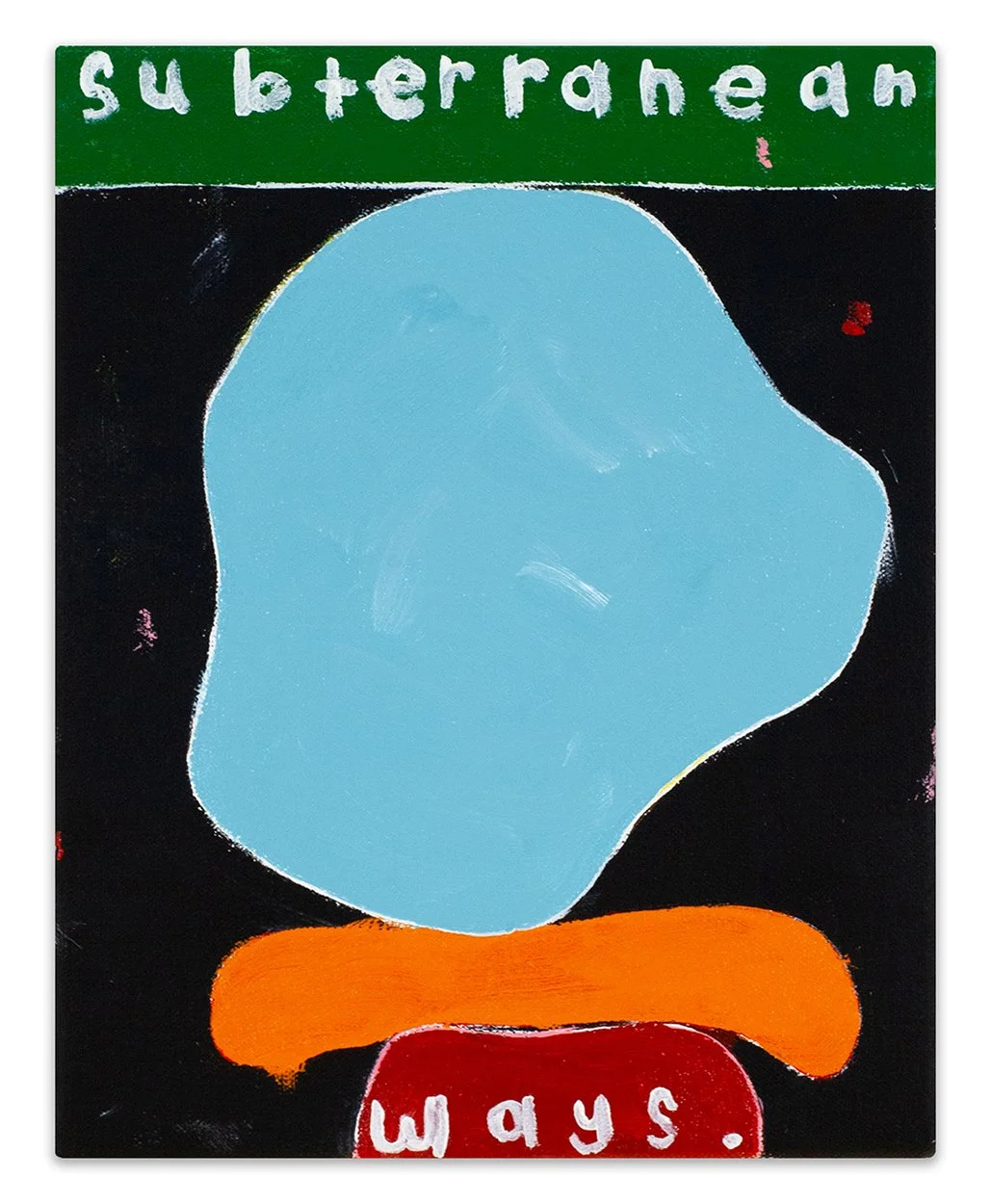  subterranean ways  10” x 8”  acrylic on canvas  2023 