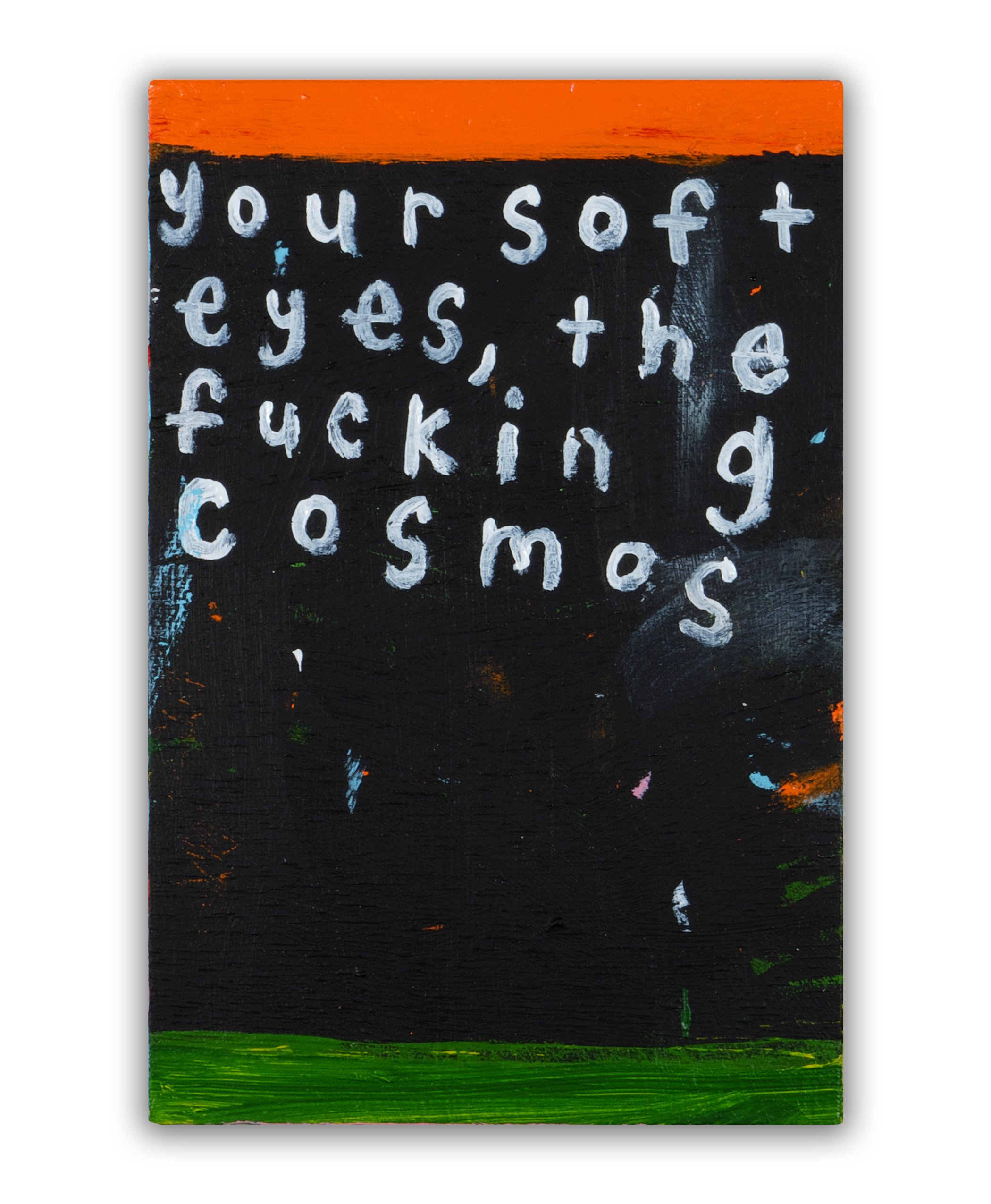  your soft eyes  5.25” x 3.5” x 1.25”  acrylic on wood  2023 