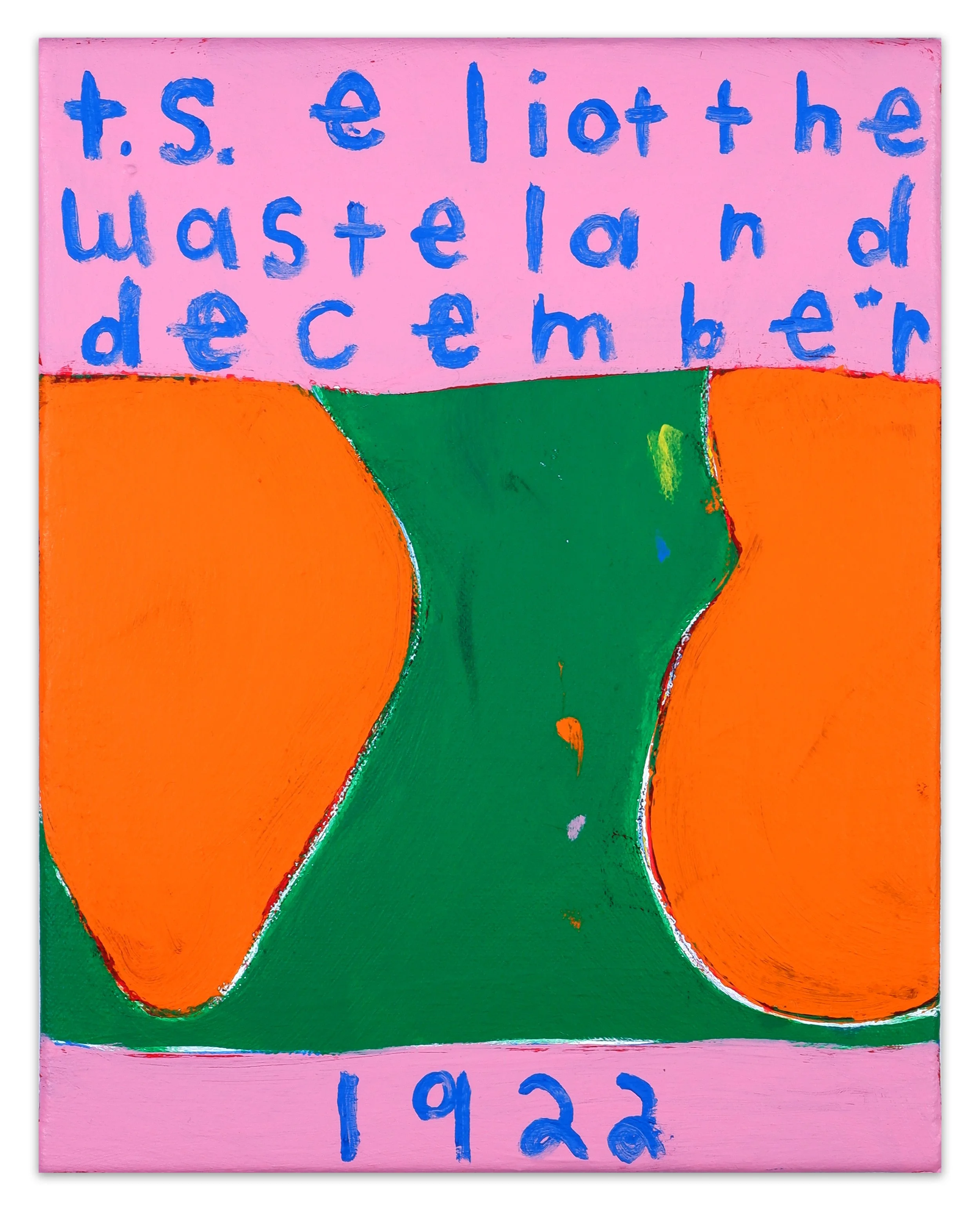  t.s.eliot the wasteland  8” x 10”  acrylic on canvas  2024 