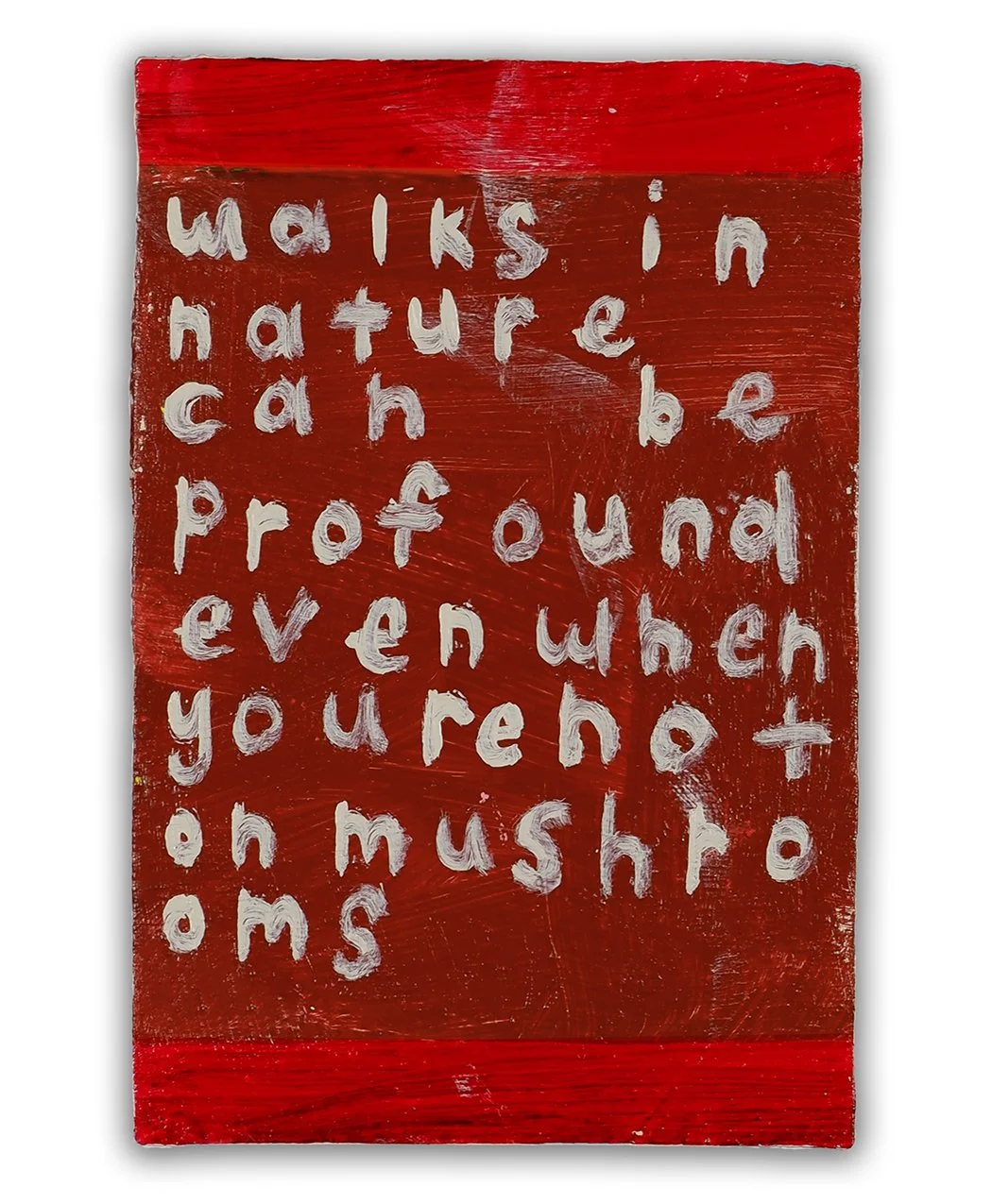  walks in nature  5.25” x 3.5” x 1.25”  acrylic on wood  2024 