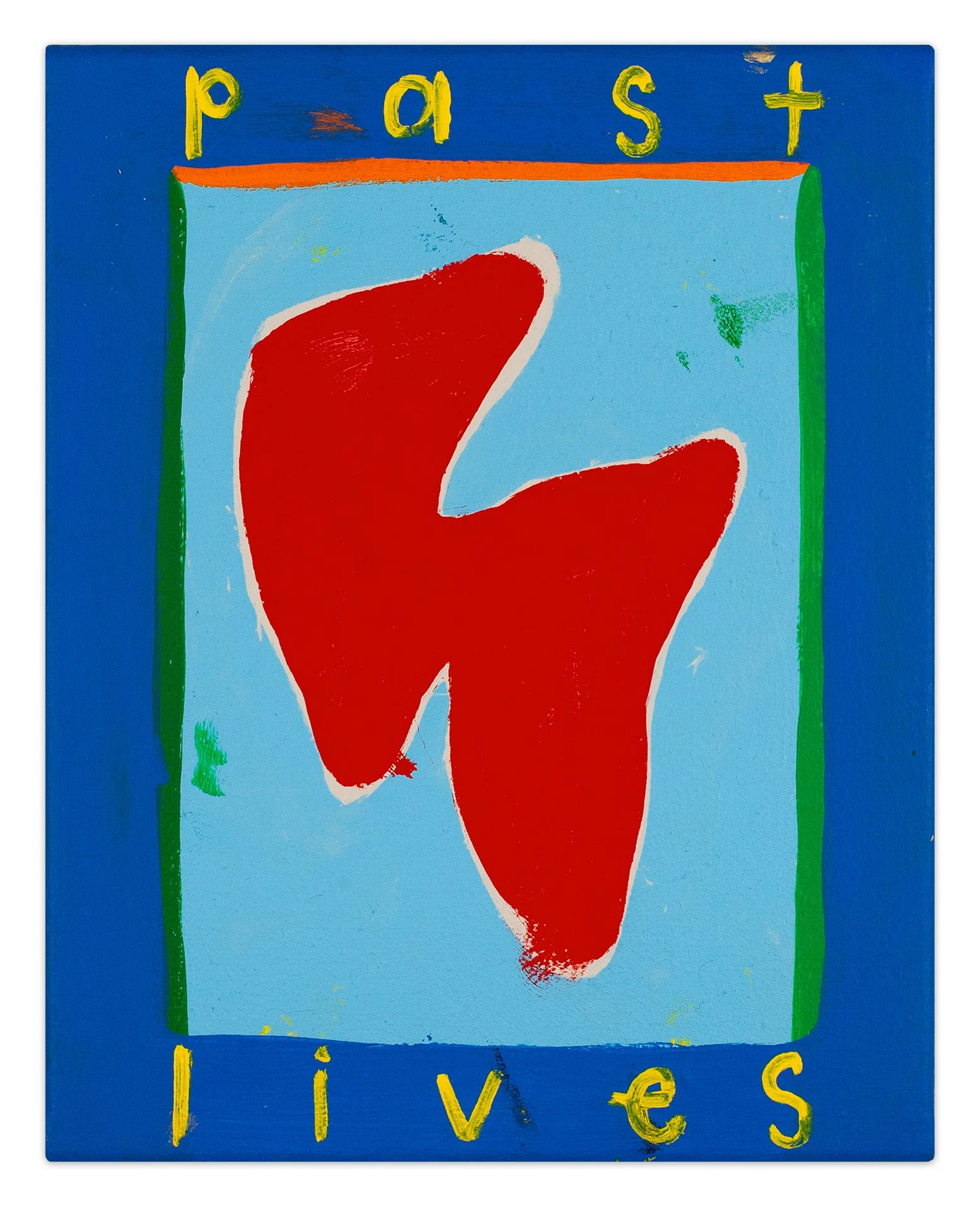  past lives  10” x 8”  acrylic on canvas  2024 