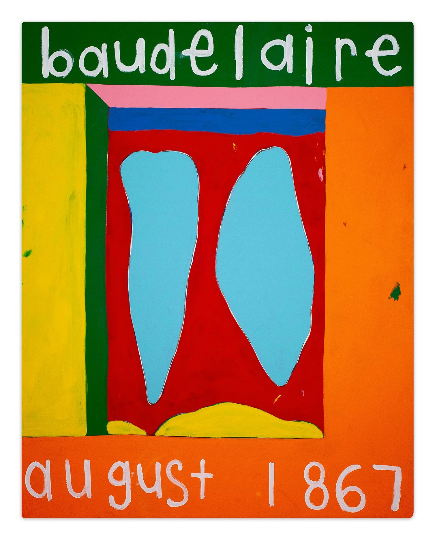  baudelaire 1867  50” x 40”  acrylic on canvas  2024 