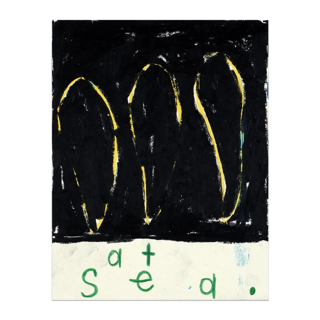  at sea  5.5” x 4.25”  pencil and wax pastel on paper  2024 