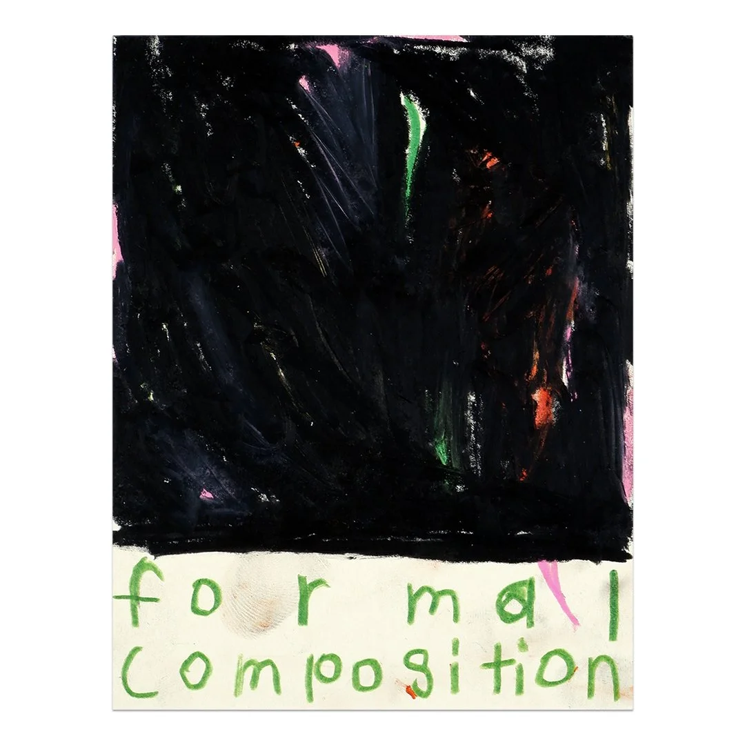  formal composition  5.5” x 4.25”  pencil and wax pastel on paper  2024 