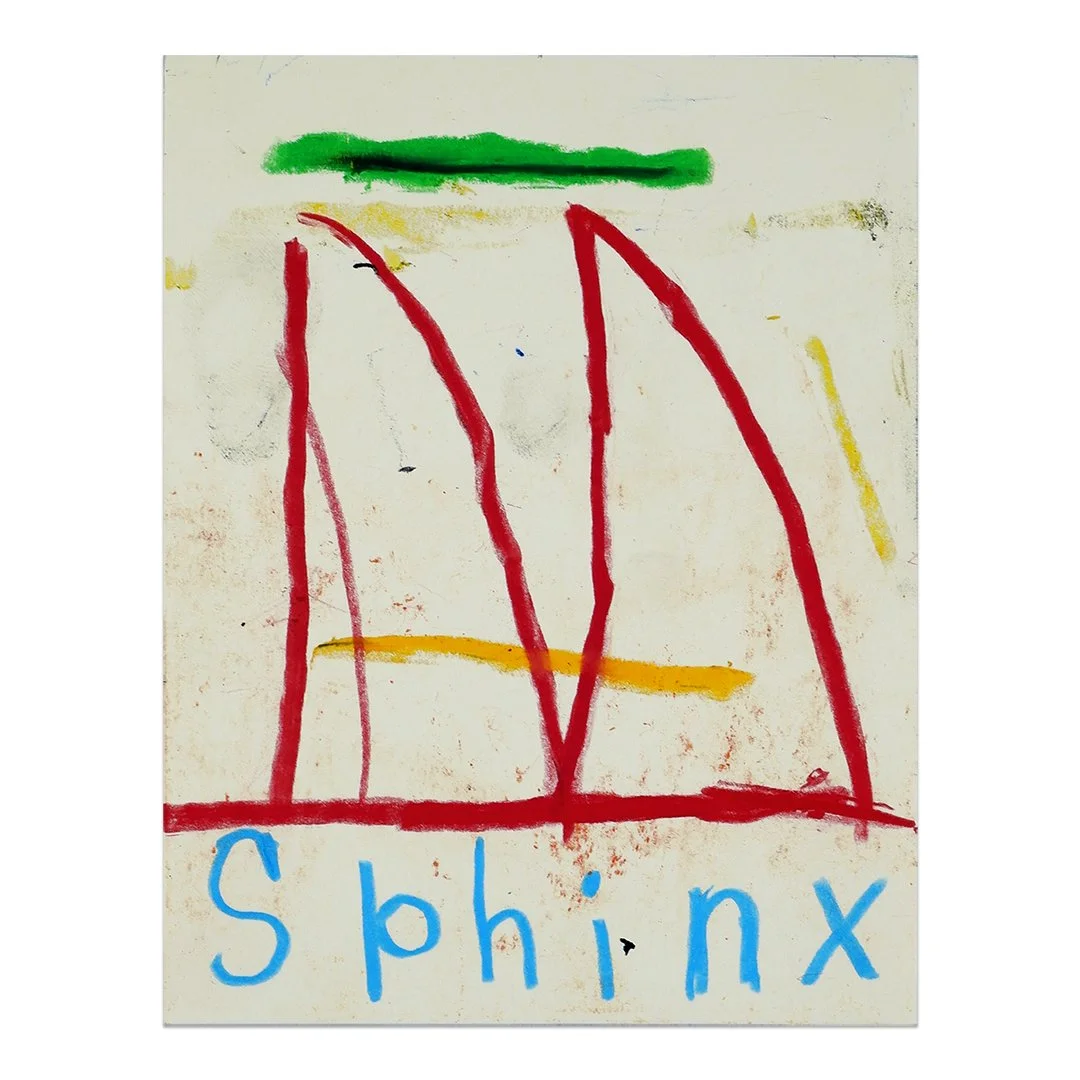  sphinx 2  5.5” x 4.25”  pencil and wax pastel on paper  2024 