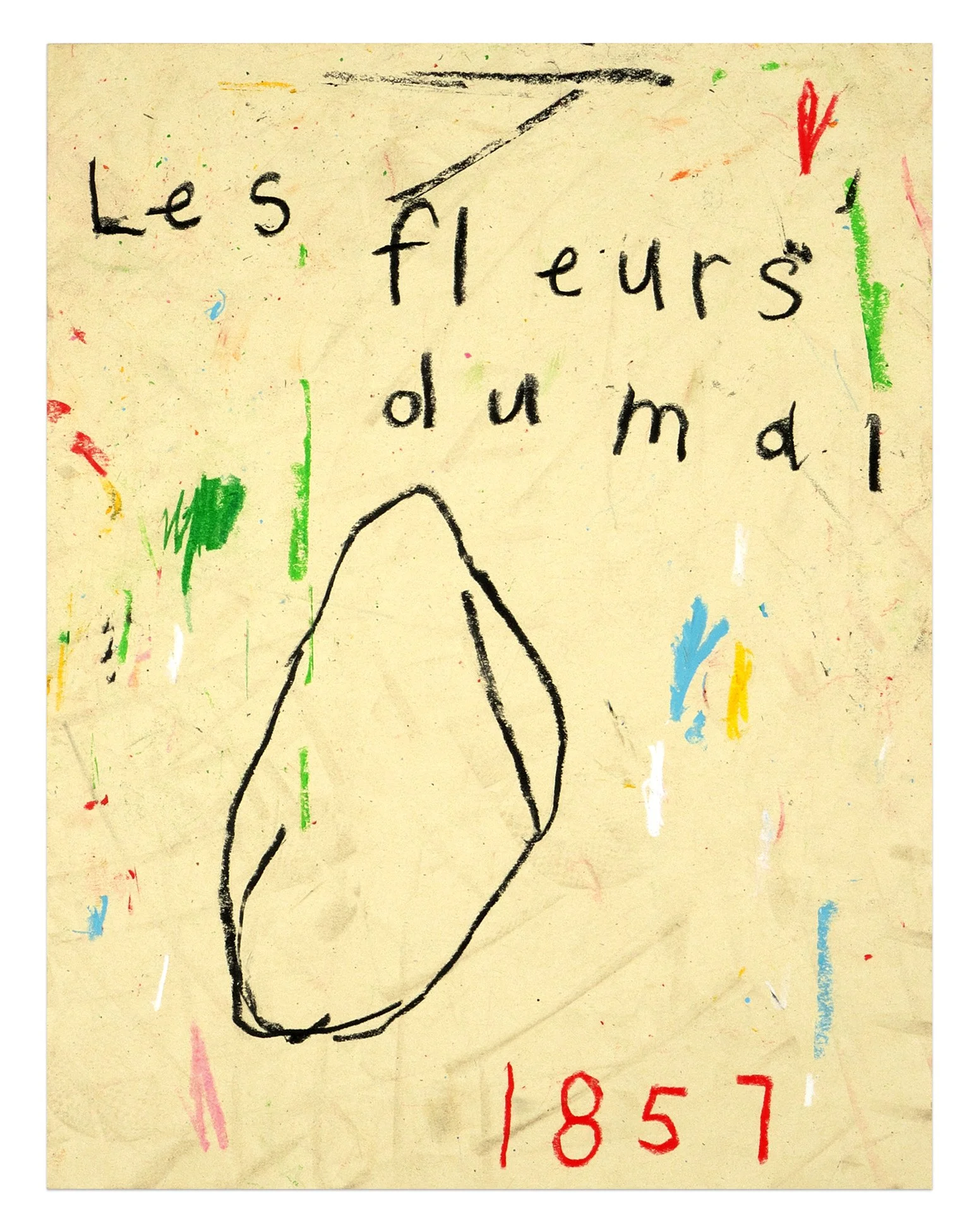  les fleurs du mal  11” x 8.5”  pencil and wax pastel on paper  2023 