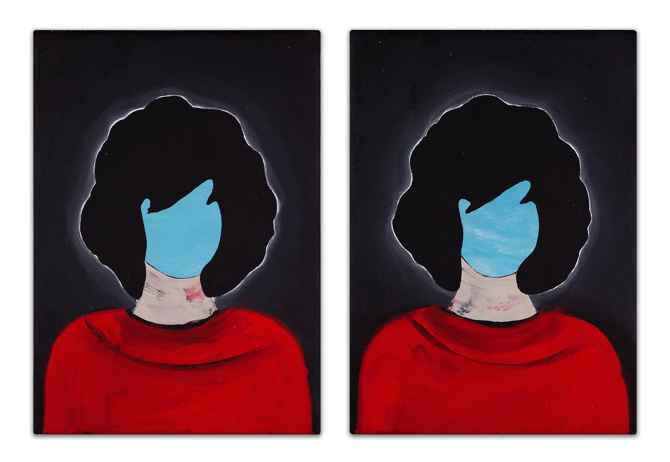  Jacqueline Onassis 1 &amp; 2 (diptych)  14” x 21.25”  acrylic on canvas  2025 