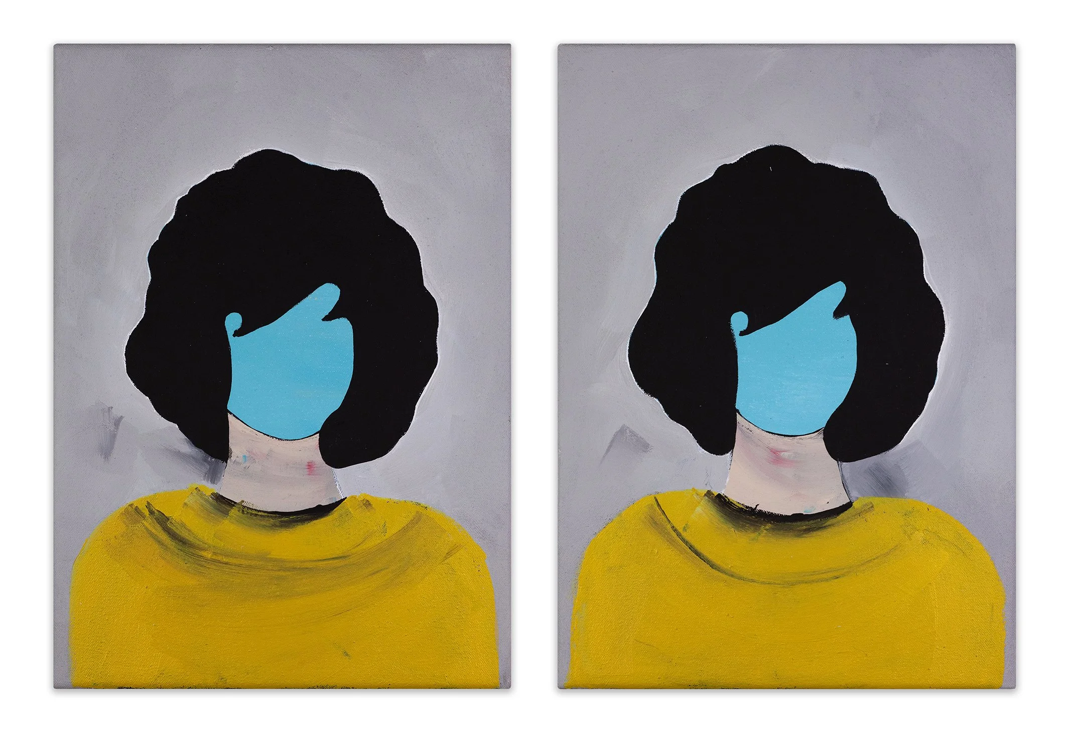  Jacqueline Onassis 3 &amp; 4 (diptych)  14” x 21.25”  acrylic on canvas  2025 