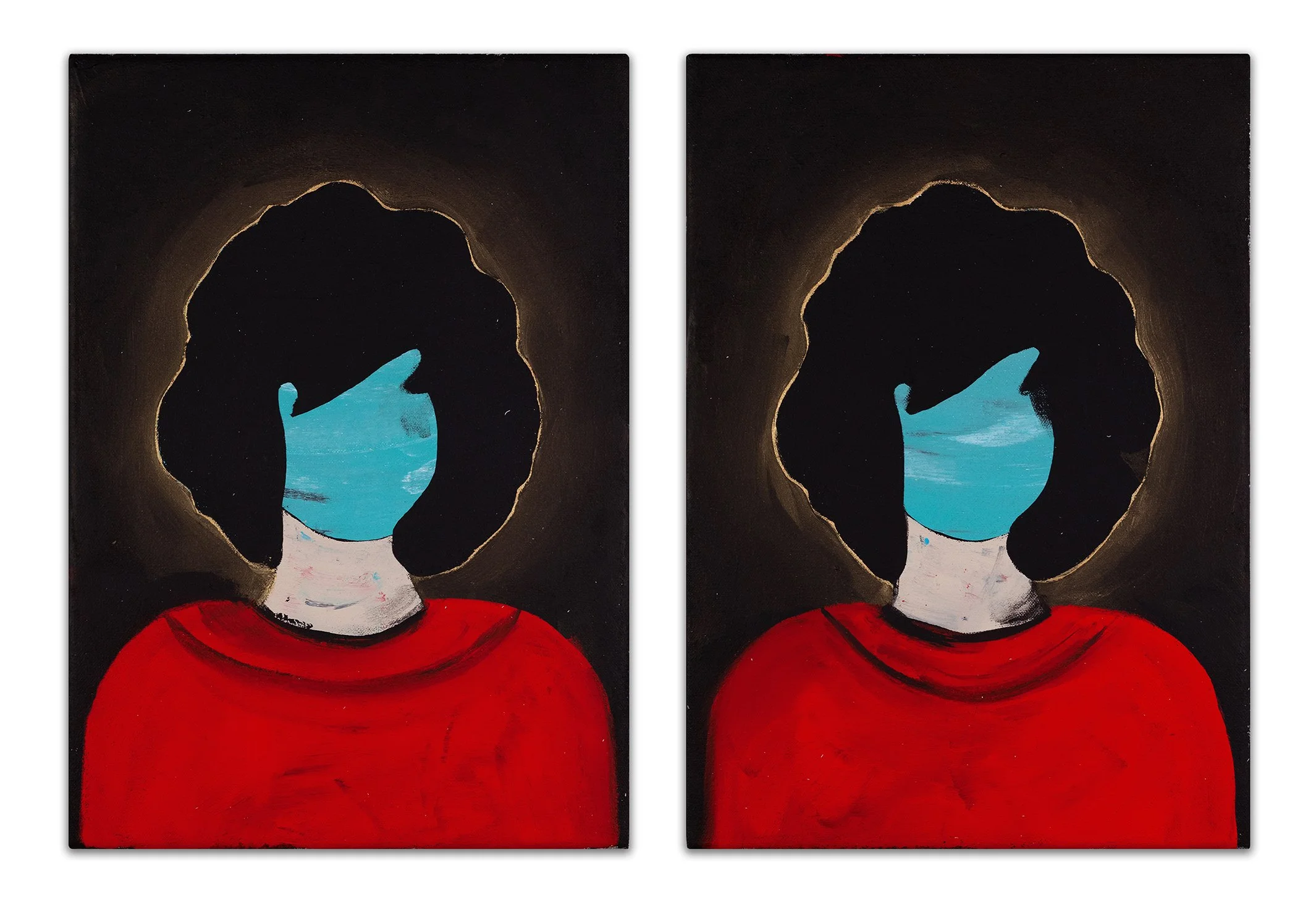  Jacqueline Onassis 5 &amp; 6 (diptych)  14” x 21.25”  acrylic on canvas  2025 