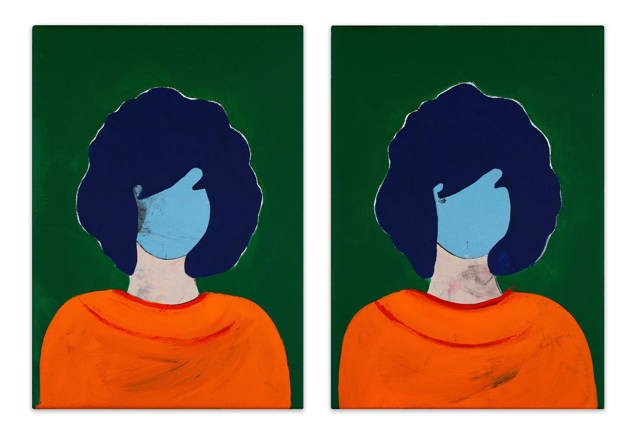  Jacqueline Onassis 7 &amp; 8 (diptych)  14” x 21.25”  acrylic on canvas  2025 