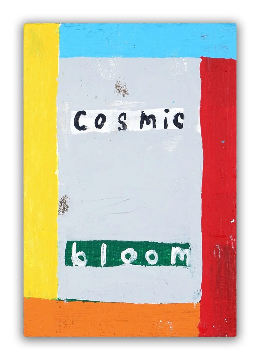  cosmic bloom  5.25” x 3.5” x 1.25”  acrylic on wood  2025 