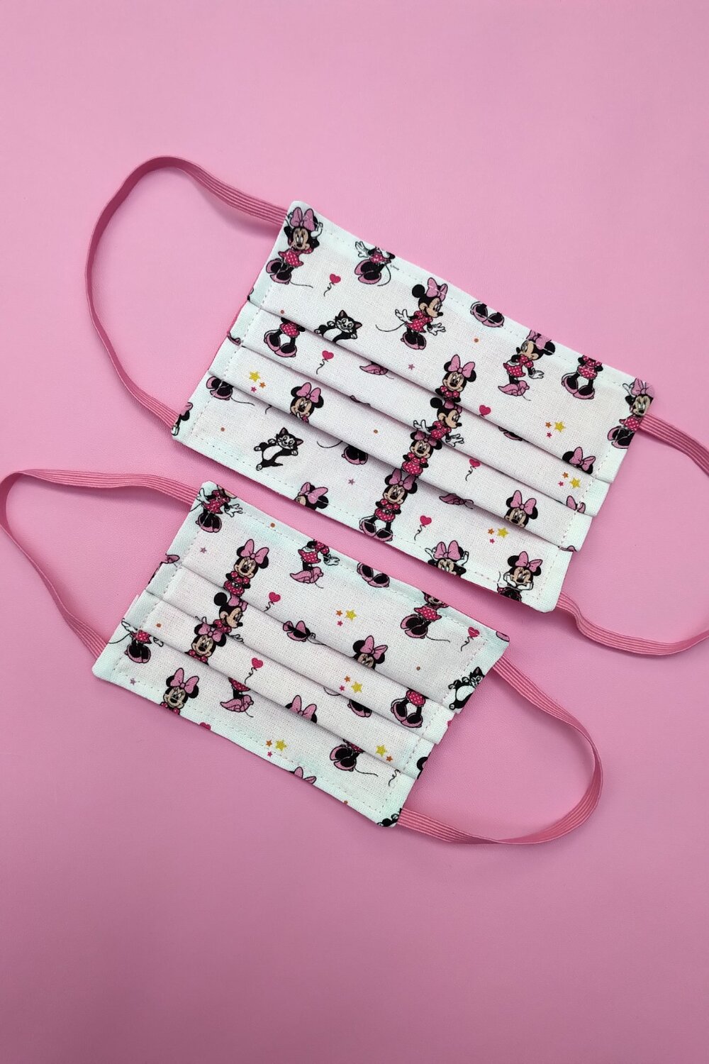 face mask Mini Mouse on pink face mask Mini Mouse on pink