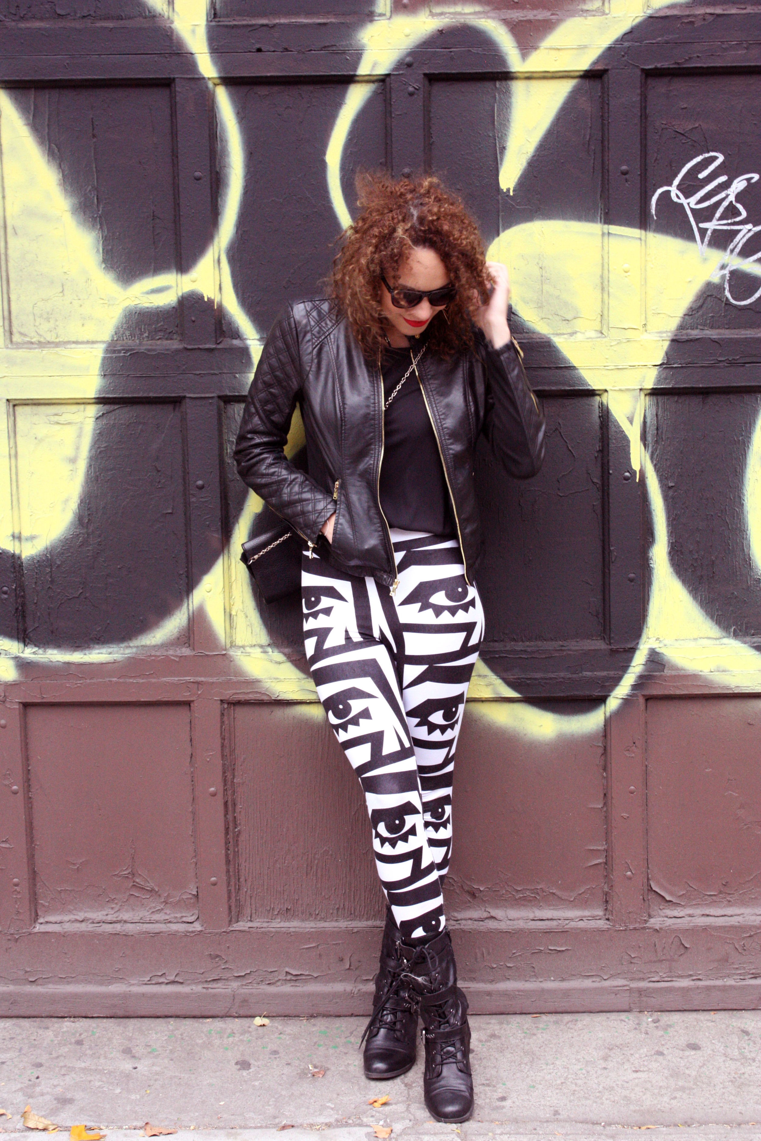  Wearing American Apparel leggings, Express top &amp; jacket, Steve Madden boots&nbsp;  Photo taken by Anthony Gould  New York, New York    