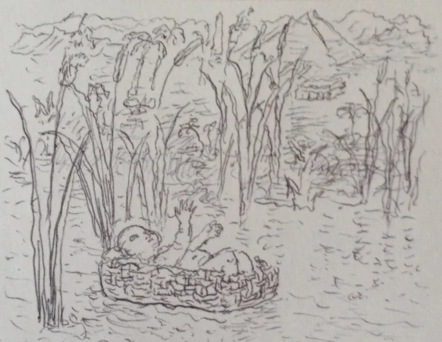 Moses in the bullrushes