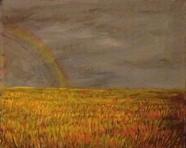 Rainbow Over a Field